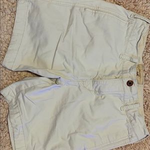 Hollister Preppy shorts, size 30, and color white